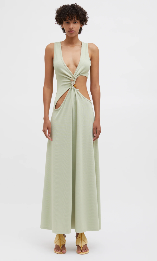 Stone Cavern Tank Dress in Pistachio