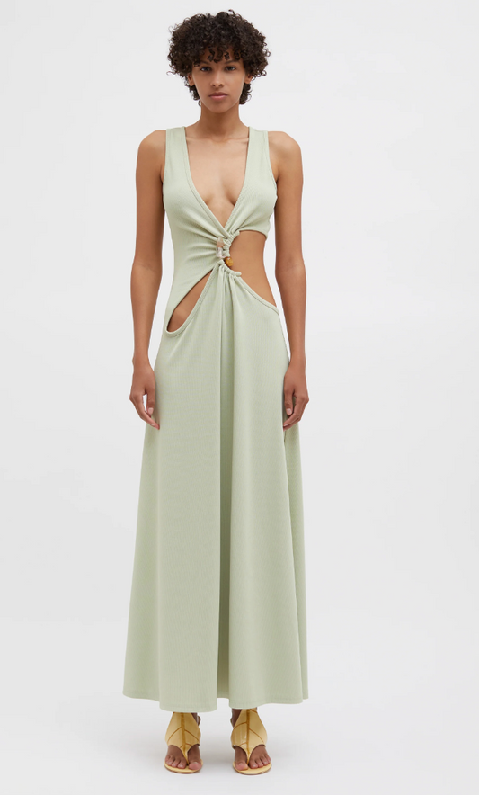 Stone Cavern Tank Dress in Pistachio