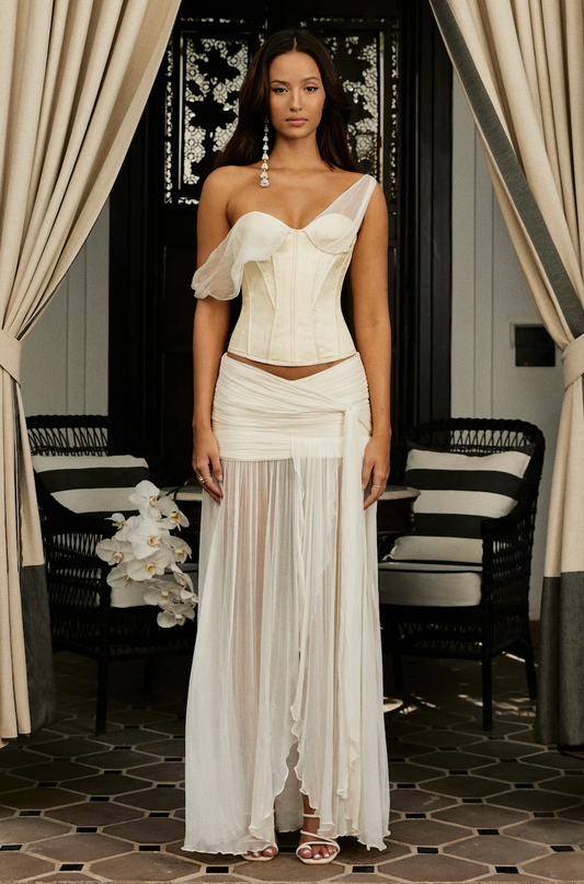 Saneha Corset and Sita Skirt in Ivory